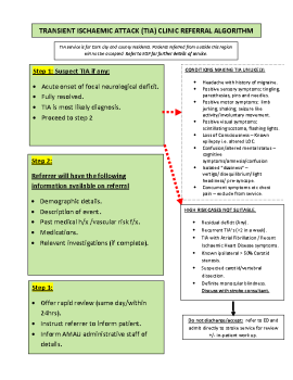 TIA CLINIC ALGORITHM summary image
                  